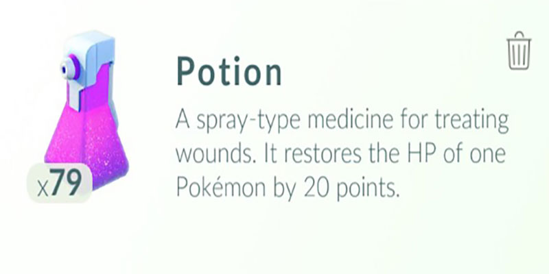 how to use potions in pokemon go