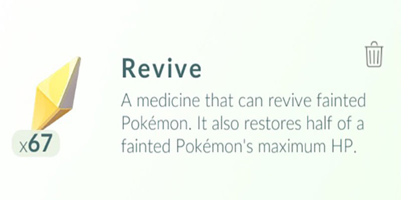 what is a revive in pokemon go